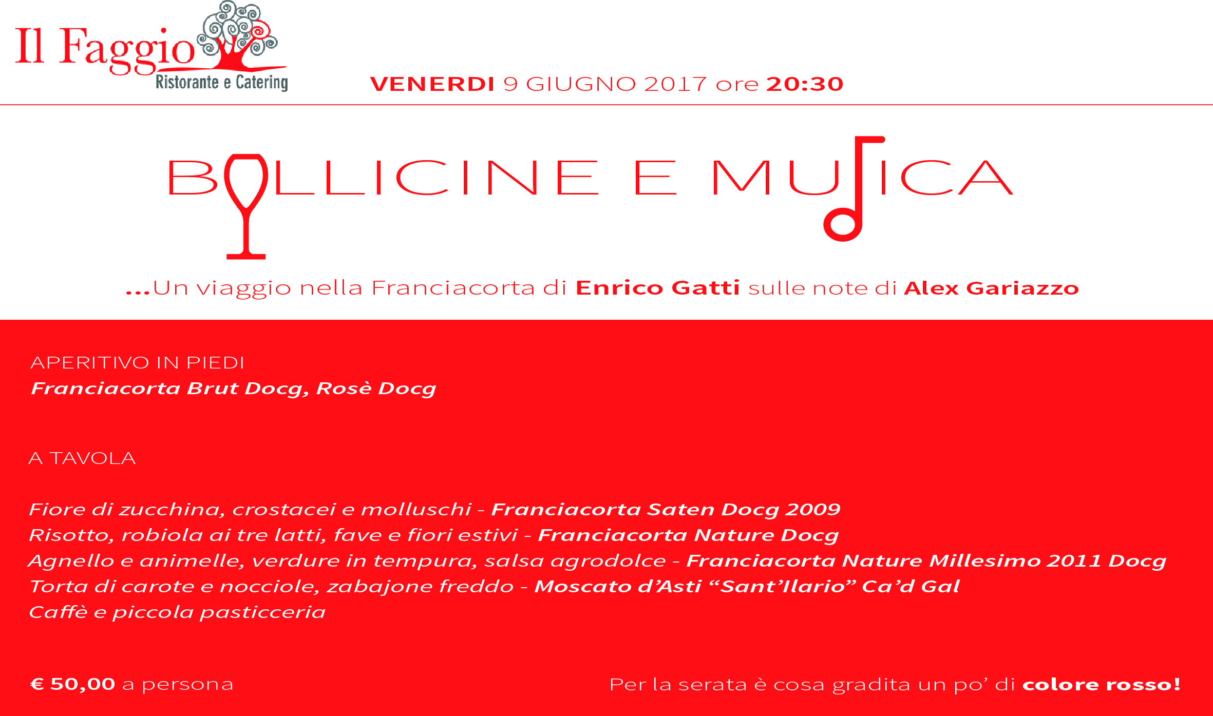 BOLLICINE E MUSICA....VENERDI' 9 GIUGNO, ORE 20.30